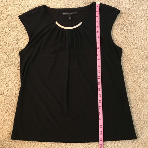 WHBM black knit shell with silver hardware - Picture 12 of 12